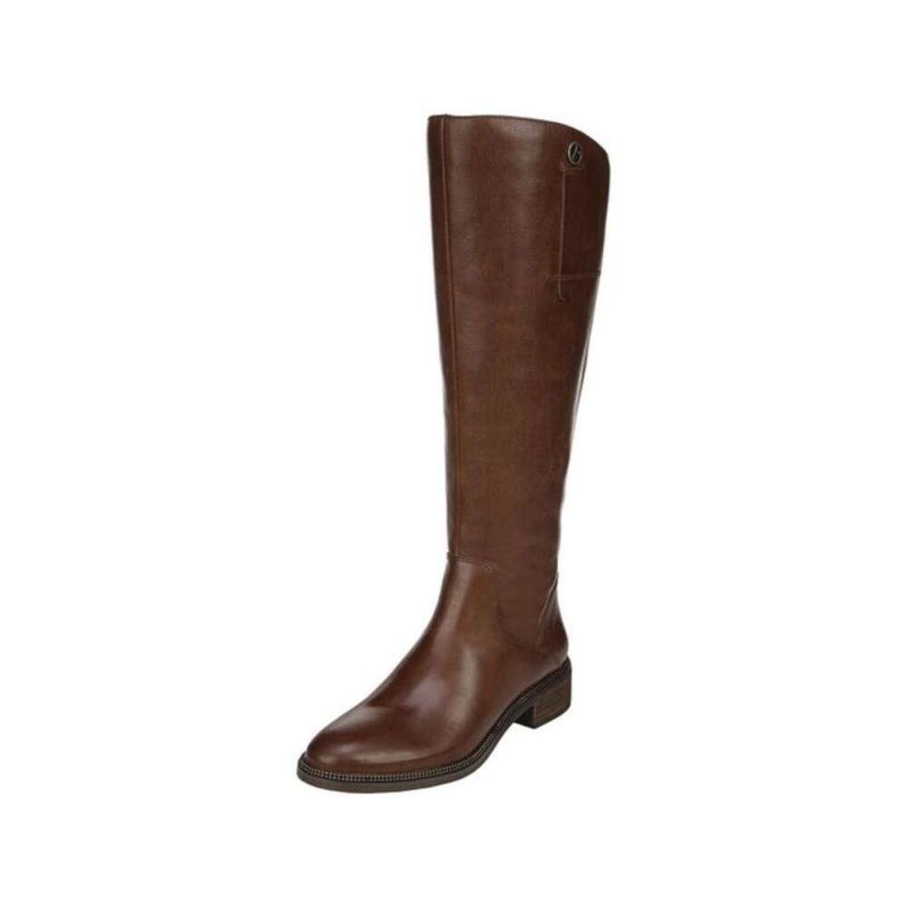FRANCO SARTO Womens Brown Equestrian Pull Tabs Becky Leather Riding Boot 6 M WC - Picture 2 of 3